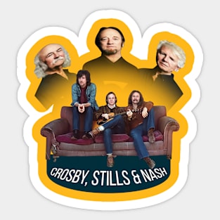 crosby, stills and nash old vs new 2 Sticker